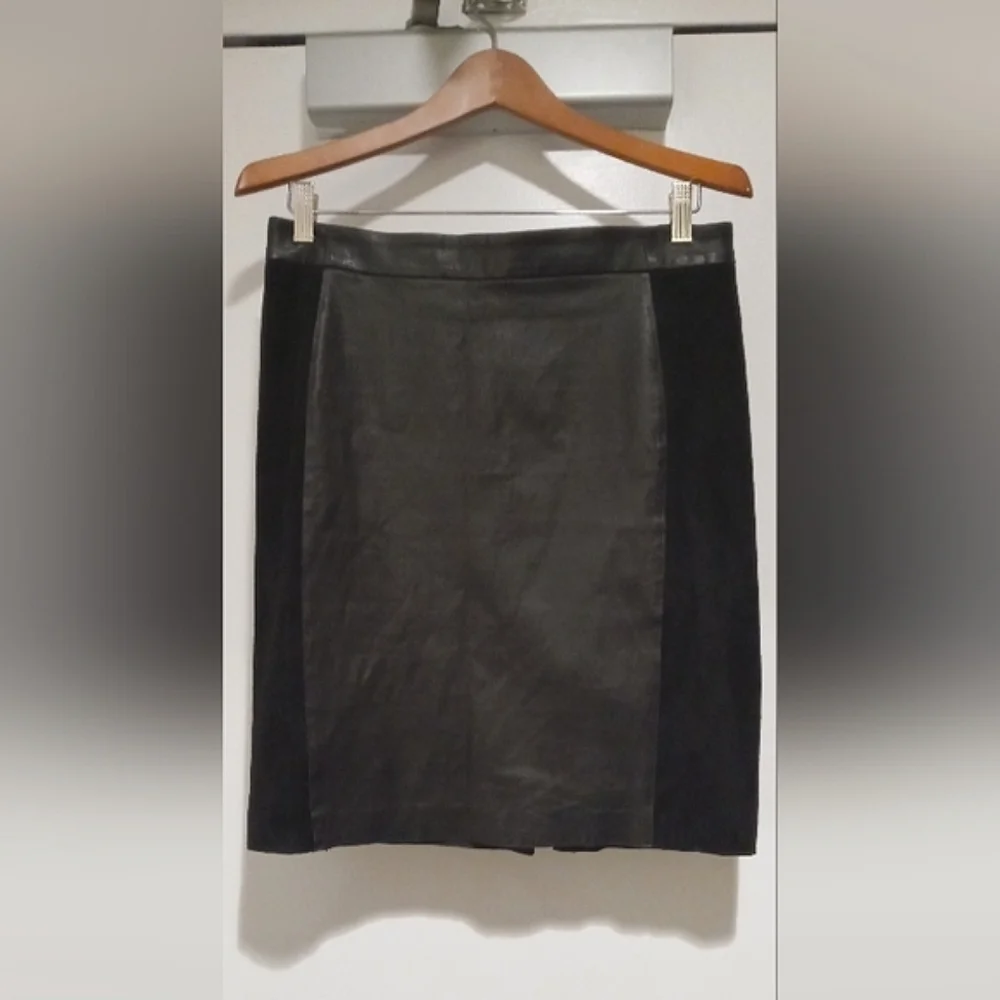 VINCE | Leather Suede Skirt